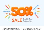 special summer sale banner 50 ... | Shutterstock .eps vector #2015004719