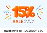 special summer sale banner 15 ... | Shutterstock .eps vector #2015004830