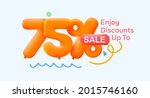 special summer sale banner 75 ... | Shutterstock .eps vector #2015746160