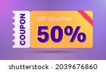50  coupon promotion sale for... | Shutterstock .eps vector #2039676860