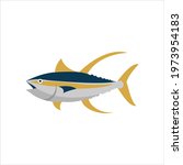 yellow fin tuna fish vector... | Shutterstock .eps vector #1973954183