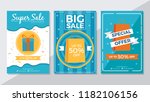 super sale  big sale and... | Shutterstock .eps vector #1182106156