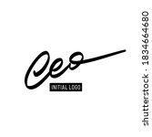 initial ceo letter logo with... | Shutterstock .eps vector #1834664680