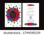 wedding invite  invitation ... | Shutterstock .eps vector #1744540139
