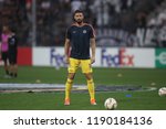 Small photo of Thessaloniki, Greece - September 20, 2018. Chelsea's forward Olivier Giroud warms up during an UEFA Europa League match between PAOK FC and Chelsea FC.