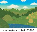 view of mountains. blue sky... | Shutterstock .eps vector #1464165206