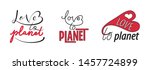 love to planet logotype with... | Shutterstock .eps vector #1457724899