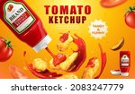 Tomato Ketchup Banner Ad. 3d...