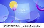 blue background of 3d geometric ... | Shutterstock .eps vector #2131593189