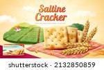 saltine crackers ad template.... | Shutterstock . vector #2132850859