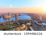 Aerial View On Cairo At Sunset  ...