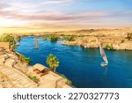 The nile river and traditional...