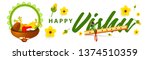 illustration of happy vishu... | Shutterstock .eps vector #1374510359