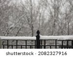 Snow On Wrought Iron Deck...