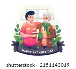 Happy Father's Day Concept With ...