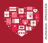 romantic eco friendly packaging ... | Shutterstock .eps vector #2096101426
