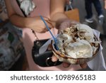 Small photo of The must try Coconut Icecream at Chatuchak marget in Bangkok