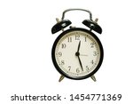 Old clock on white background