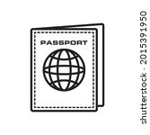 passport icon design vector... | Shutterstock .eps vector #2015391950