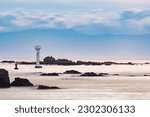 Small photo of Hayama Lighthouse in Kanagawa Prefecture. Unrealistic picture.