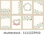set of flower wedding ornament... | Shutterstock . vector #1111225910