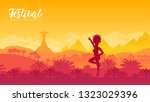 brazil carnival vector banner... | Shutterstock .eps vector #1323029396