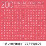 set of thin line icons... | Shutterstock .eps vector #337440809