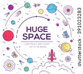 set of huge universe... | Shutterstock .eps vector #391023283