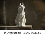 Figure of cat. sculpture made...