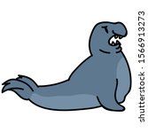 Cartoon Grey Seal Vector Clipart image - Free stock photo - Public