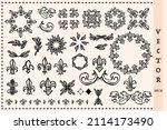 french fleur de lis collection... | Shutterstock .eps vector #2114173490