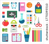 school stuff vector set. back... | Shutterstock .eps vector #1770395510