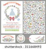 wedding design template set... | Shutterstock .eps vector #311668493