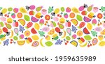 fruit seamless border vector.... | Shutterstock .eps vector #1959635989