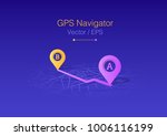 gps navigator vector | Shutterstock .eps vector #1006116199