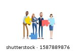 business teamwork concept on... | Shutterstock . vector #1587889876