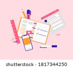 blogging. modern vector... | Shutterstock .eps vector #1817344250