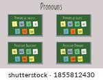English Pronouns On Green Board ...