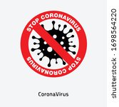 coronavirus bacteria cell icon. ... | Shutterstock .eps vector #1698564220