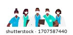 coronavirus 2019 ncov. set of... | Shutterstock .eps vector #1707587440