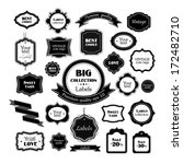 big black labels collection | Shutterstock .eps vector #172482710