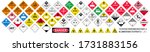 vector hazardous material signs.... | Shutterstock .eps vector #1731883156