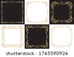 a set of thin decorative frames ... | Shutterstock .eps vector #1765590926