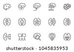 brainstorming line icons set.... | Shutterstock .eps vector #1045835953