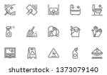 cleaning vector line icons set. ... | Shutterstock .eps vector #1373079140