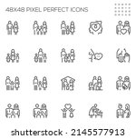 set of vector line icons... | Shutterstock .eps vector #2145577913