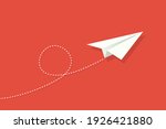 paper plane flying. concepts ... | Shutterstock .eps vector #1926421880