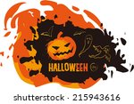halloween  jack o lantern  ... | Shutterstock .eps vector #215943616