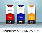 creative roll up banner stand... | Shutterstock .eps vector #1437097319