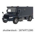 Armored Truck Isolated On Grey...